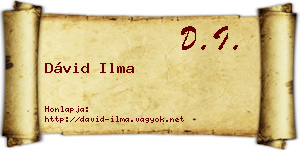 Dávid Ilma névjegykártya